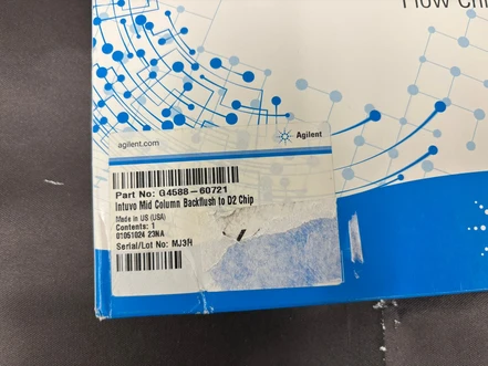 Agilent Intuvo Mid Column Backflush to D2 Flow Chip, PN G4588-60721 (Tested)