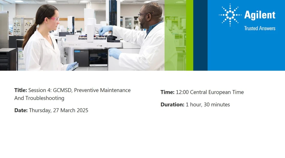 Agilent Technologies: GCMSD: Preventive Maintenance And Troubleshooting