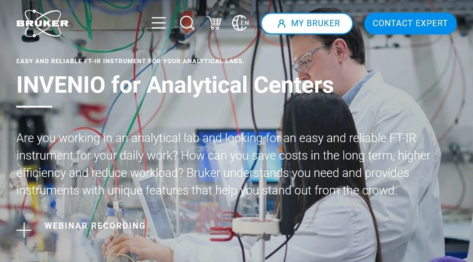 Bruker: INVENIO for Analytical Centers