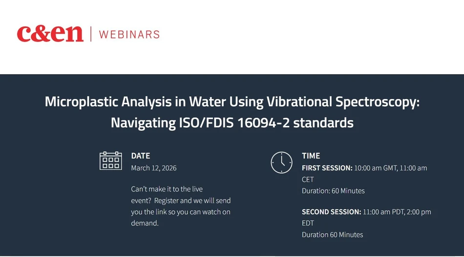 C&EN: Microplastic Analysis in Water Using Vibrational Spectroscopy: Navigating ISO/FDIS 16094-2 standards