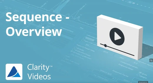 Clarity chromatograhy software: Tutorial - Sequence window - Overview 