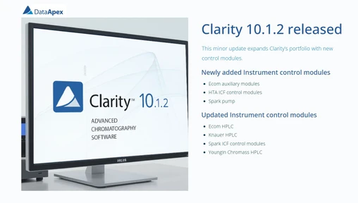 DataApex Clarity Chromatography software 10.1.2 just released!
