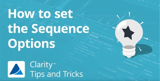 How to set the Sequence Options in Clarity SW