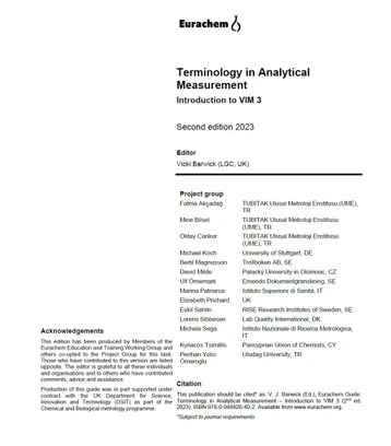 Terminology in Analytical Measurement: Introduction to VIM 3