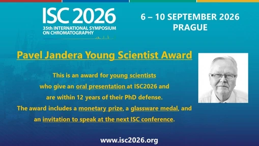 Pavel Jandera Young Scientist Award at ISC 2026