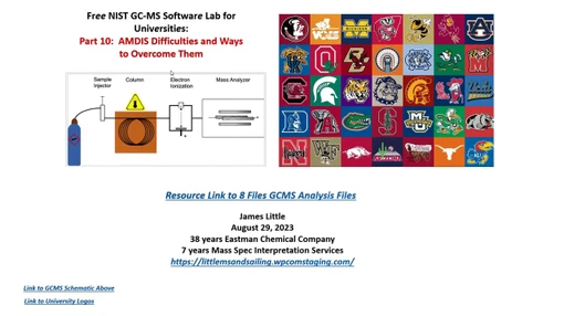 Free NIST Data Processing Software Lab for Universities - Part 10: AMDIS Difficulties and Ways to Overcome Them in Free Laboratory Resource for Universities