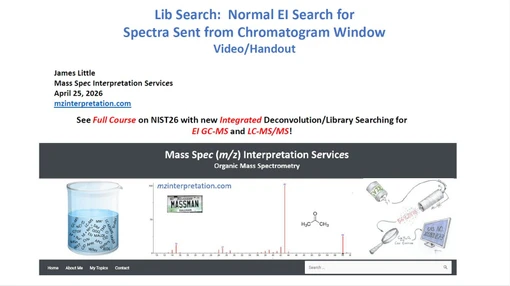Normal EI Search for Spectra Sent from Chromatogram Window