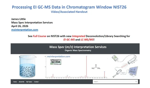 Processing of Accurate Mass GC-MS with NIST26 Chromatogram
