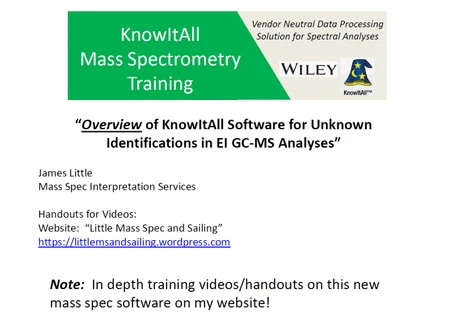 Wiley KnowItAll Mass Spec Training - Part 1: KnowIt All Introduction