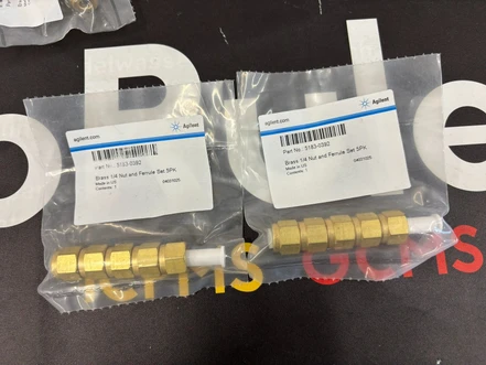 Agilent 1/4" Brass Nut & Ferrule, 5183-0392 (New)