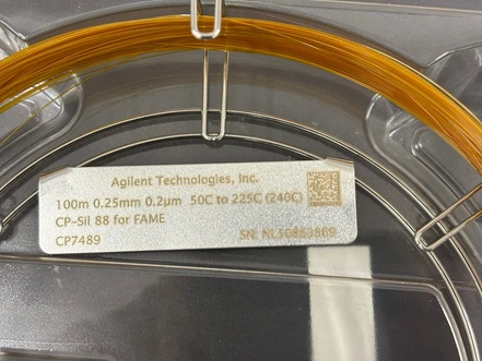 Agilent J&W CP-Sil 88 for FAME GC Column, 100 m, 0.25 mm, 0.20 µm, 7 inch cage., CP7489 (Tested)