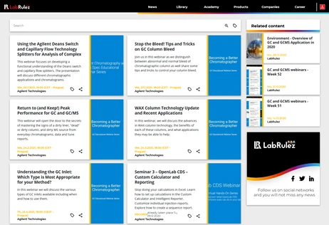 GC and GCMS webinars - January 2021