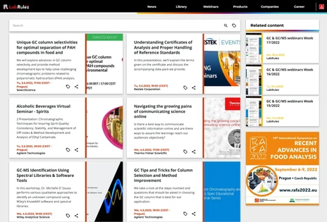 GC & GC/MS webinars Week 18/2022