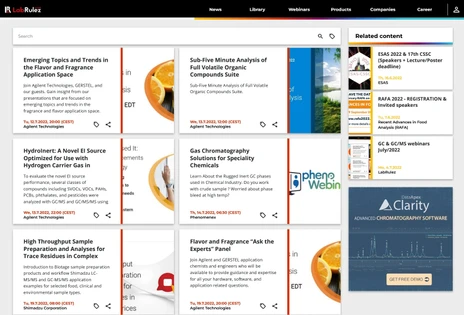 GC & GC/MS webinars Week 28-29/2022