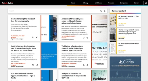 GC & GC/MS webinars Week 6/2022