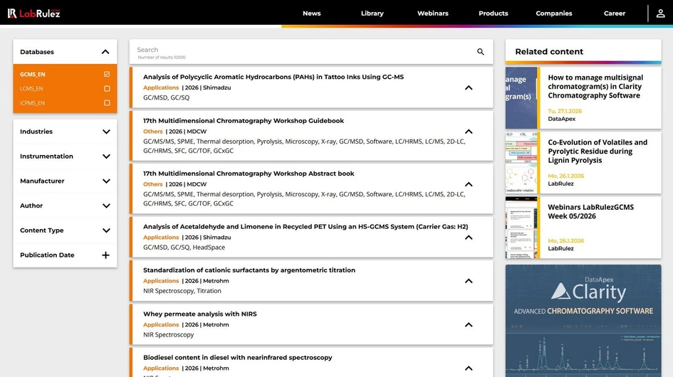 <p><strong>LabRulez:</strong> News from LabRulezGCMS Library - Week 05, 2026</p>