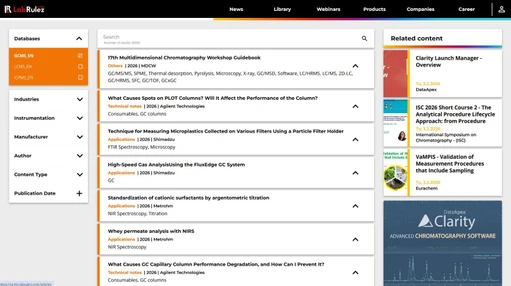 News from LabRulezGCMS Library - Week 06, 2026