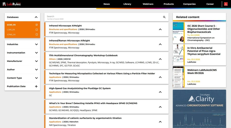 <p><strong>LabRulez:</strong> News from LabRulezGCMS Library - Week 09, 2026</p>