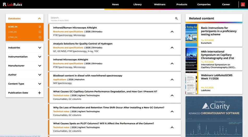 <p><strong>LabRulez:</strong> News from LabRulezGCMS Library - Week 11, 2026</p>