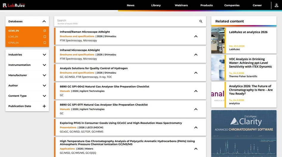 <p><strong>LabRulez:</strong> News from LabRulezGCMS Library - Week 13, 2026</p>