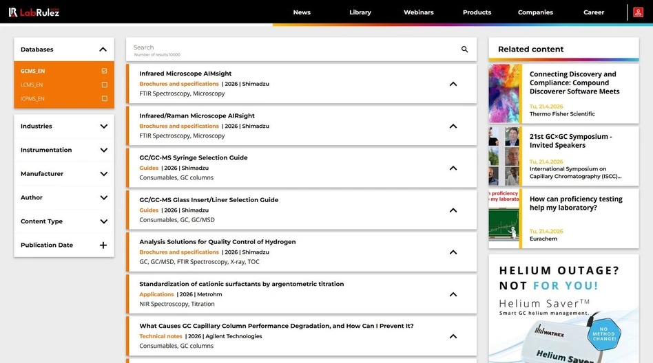 <p><strong>LabRulez:</strong> News from LabRulezGCMS Library - Week 17, 2026</p>