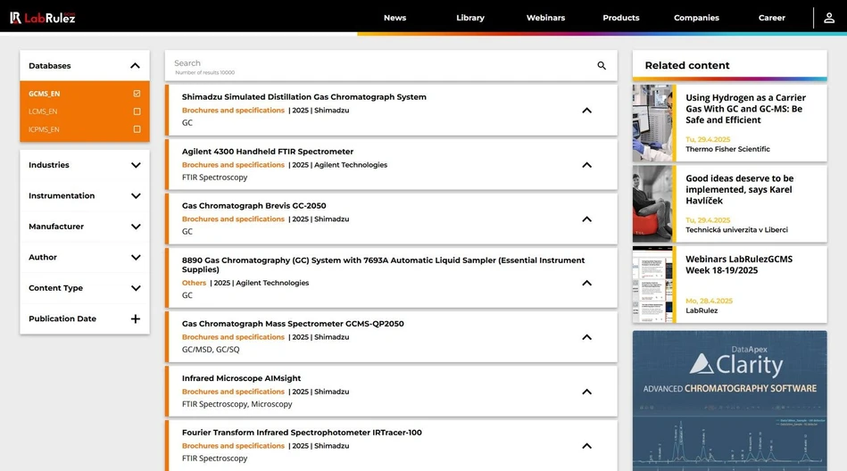 <p><strong>LabRulez:</strong> News from LabRulezGCMS Library - Week 18, 2025</p>