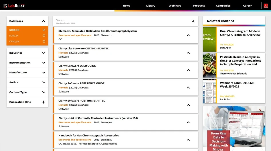 <p><strong>LabRulez:</strong> News from LabRulezGCMS Library - Week 25, 2025</p>