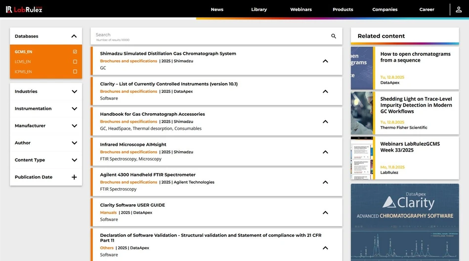 <p><strong>LabRulez:</strong> News from LabRulezGCMS Library - Week 33, 2025</p>