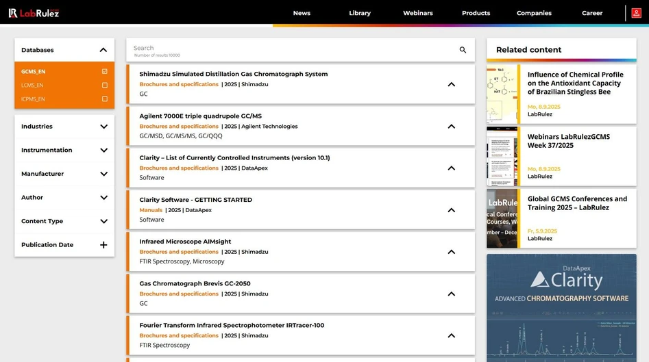 <p><strong>LabRulez:</strong> News from LabRulezGCMS Library - Week 37, 2025</p>