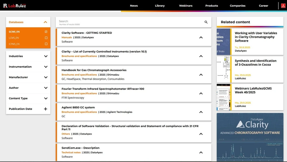 <p><strong>LabRulez:</strong> News from LabRulezGCMS Library - Week 40, 2025</p>