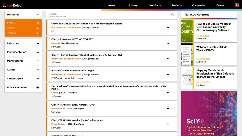 <p><strong>LabRulez:</strong> News from LabRulezGCMS Library - Week 43, 2025</p>