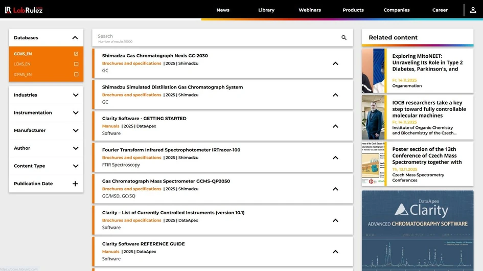 <p><strong>LabRulez:</strong> News from LabRulezGCMS Library - Week 47, 2025</p>