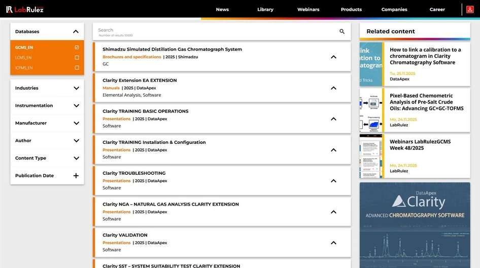<p><strong>LabRulez:</strong> News from LabRulezGCMS Library - Week 48, 2025</p>