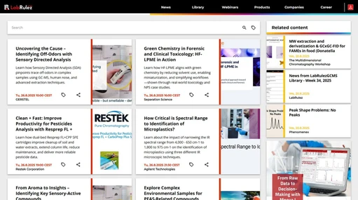 Webinars LabRulezGCMS Week 35/2025
