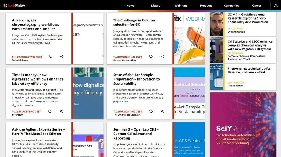 <p>LabRulez: Webinars LabRulezGCMS Week 43/2025</p>