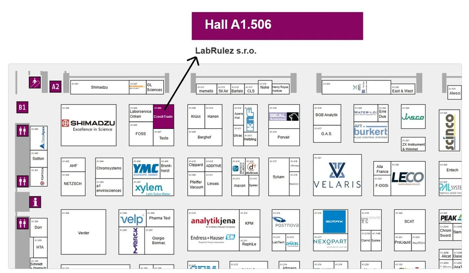 LabRulez at Analytica 2026: Hall A1 Floor Plan and Booth Location