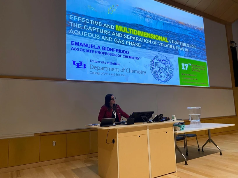 MDCW: 17th MDCW 2026 (Day 2): O-19 Effective (and multidimensional) strategies for the capture and separation of volatile PFAS in aqueous and gas phase (Emanuela Gionfriddo, University of Buffalo)