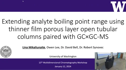 Extending boiling point range using PLOT columns and GC×GC-MS (Lina Mikaliunaite, MDCW 2024)