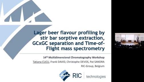 Lager beer flavour profiling by stir bar sorptive extraction & GC×GC-TOFMS (Tatiana Cucu, MDCW 2023)
