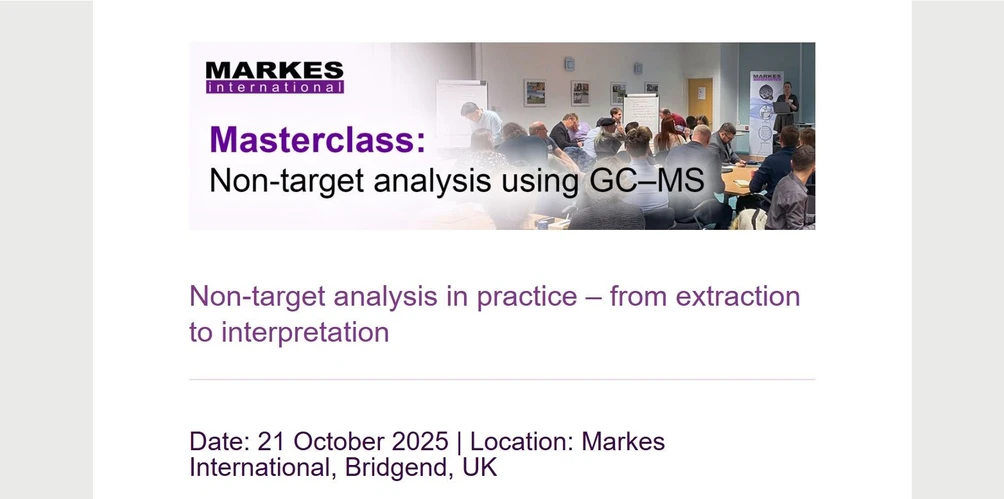 Markes International Masterclass: Non-target analysis using GC-MS