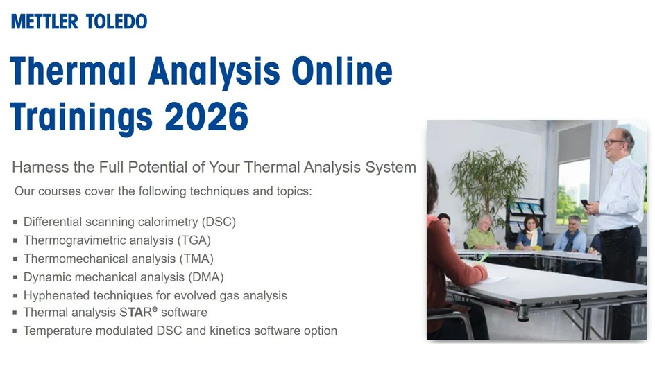 Thermal Analysis Online Trainings 2026 - TGA-GC/MS