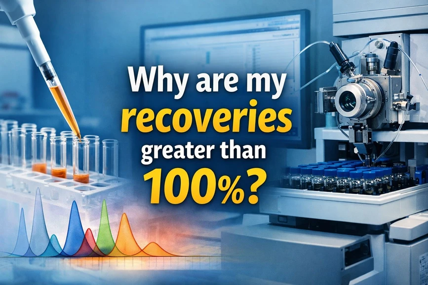<p><strong>Phenomenex: </strong>Why are my recoveries greater than 100%?</p>