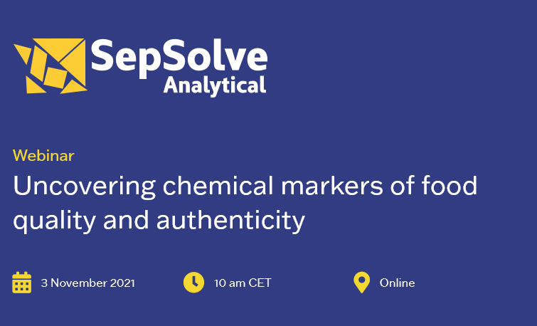SepSolve/RAFA 2021: Uncovering chemical markers of food quality and authenticity