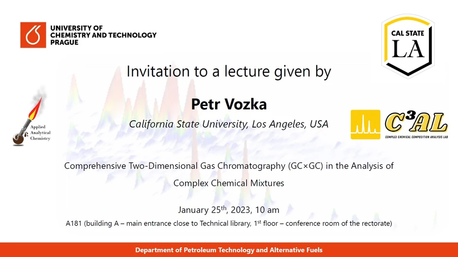 UTC Prague: Comprehensive Two Dimensional Gas Chromatography (GC×GC) in the Analysis of Complex Chemical Mixtures