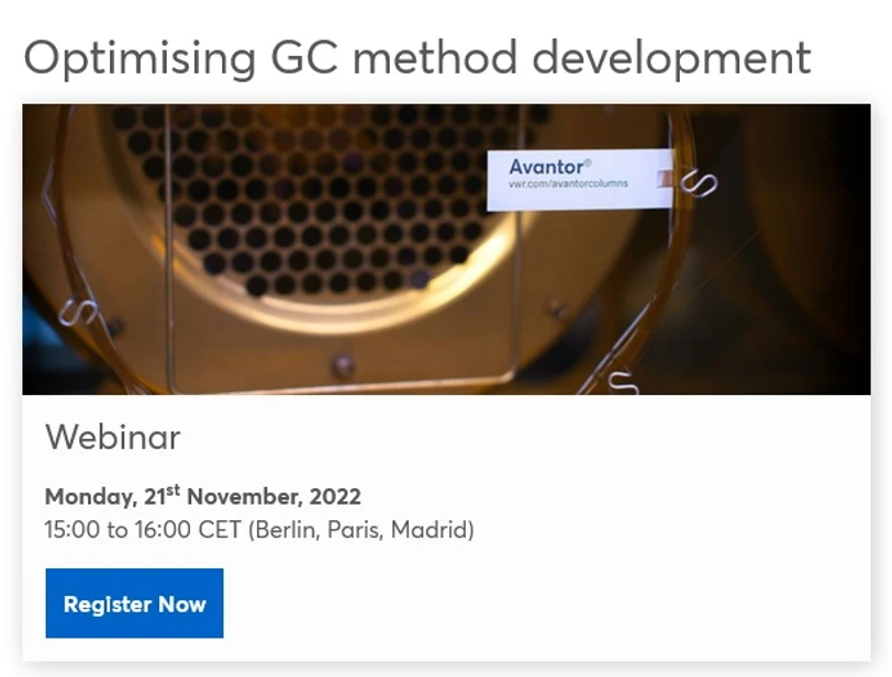VWR: Optimising GC method development