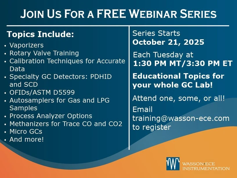 Wasson-ECE Instrumentation: Free Webinar Series