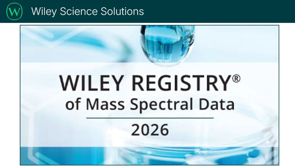 <p>Wiley: Wiley releases the 2026 edition of the Wiley Registry of Mass Spectral Data to expand GC-MS identification intelligence</p>