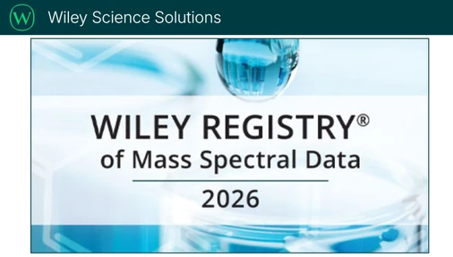 Wiley releases the 2026 edition of the Wiley Registry of Mass Spectral Data to expand GC-MS identification intelligence