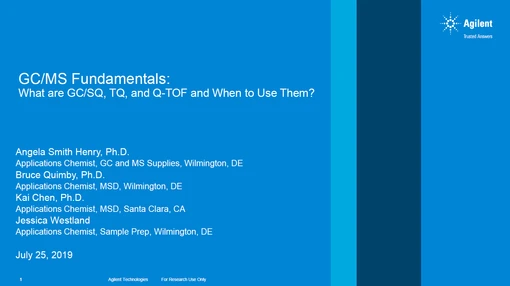 Single Quad, Tandem Quad and QTOF Mass Spectrometers: What is Used and When?
